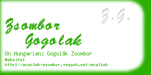 zsombor gogolak business card