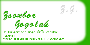 zsombor gogolak business card